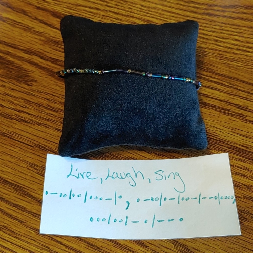 Live, Laugh, Sing Morse Code Bracelet